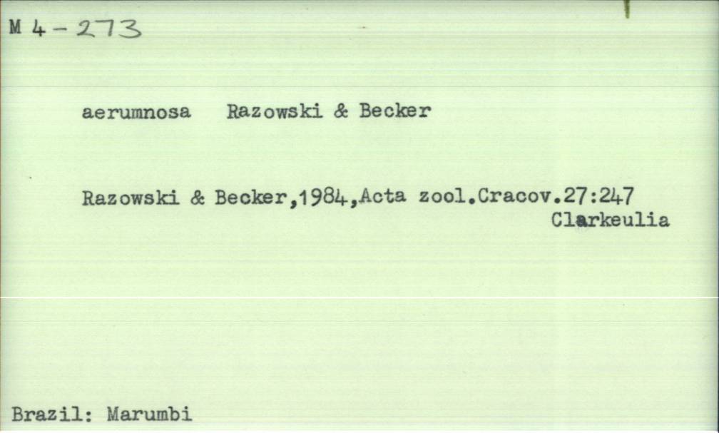 front of card